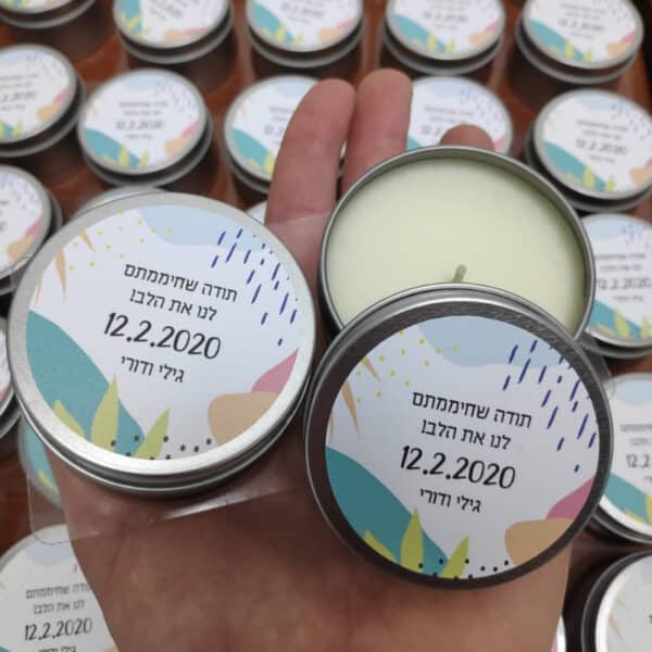 נרות ממותגים לחתונה