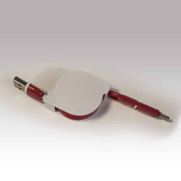 כבל USB גלגלת ממותג
